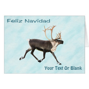 Feliz Navidad - Cariou ( rendier ) op sneeuw