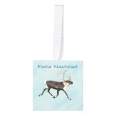 Feliz Navidad - Cariou ( rendier ) op sneeuw Decoratie (Voorkant)