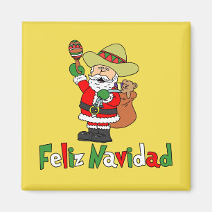 Feliz Navidad Cartoon Santa Magneet