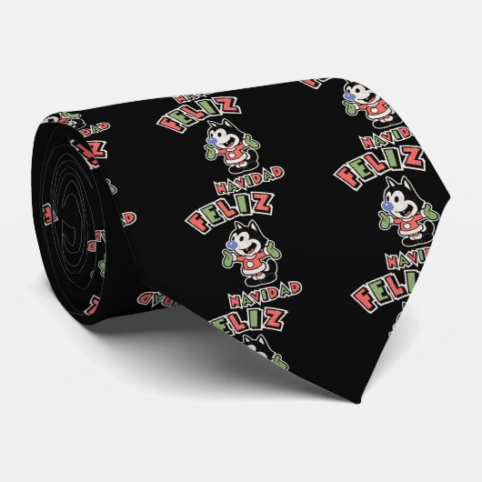 Feliz Navidad Cat II Stropdas (Opgerold)