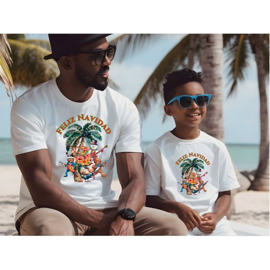 Feliz Navidad Chicken en de bende T-shirt