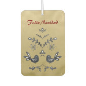 Feliz Navidad Christelijk Vers Golden Luchtverfrisser (Voorkant)