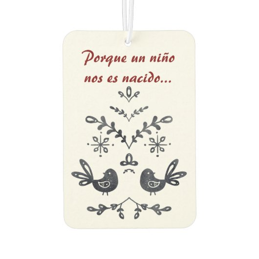 Feliz Navidad Christelijk vers Luchtverfrisser, Pi Luchtverfrisser (Achterkant)