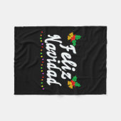 Feliz Navidad Christmas Family Mannen Vrouwen Kind Fleece Deken (Voorkant (Horizontaal))