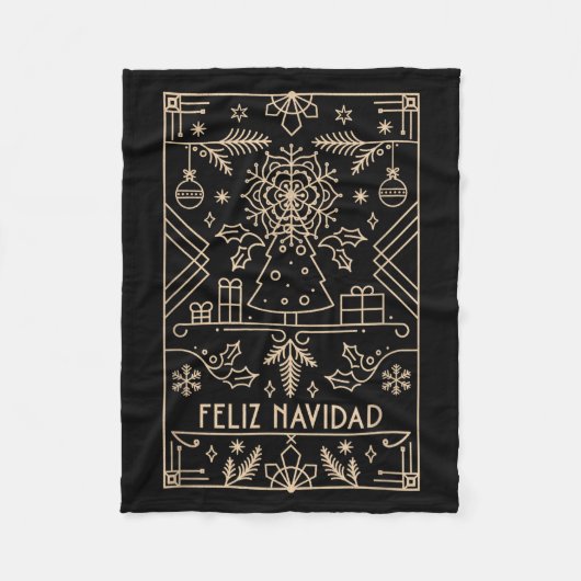 Feliz Navidad, Christmas  Fleece Deken (Voorkant)