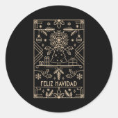 Feliz Navidad, Christmas  Ronde Sticker (Voorkant)