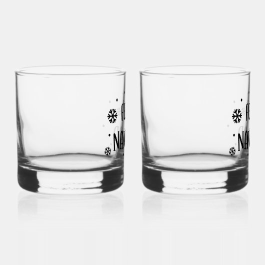 Feliz Navidad Christmas Spanish Holiday Whisky Glas (Links)