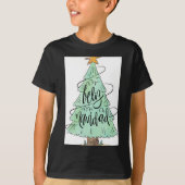 Feliz Navidad Christmas Tree T Shirt  (Voorkant)