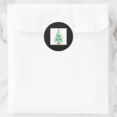 Feliz Navidad Christmas Tree T Shirt Ronde Sticker (Tas)