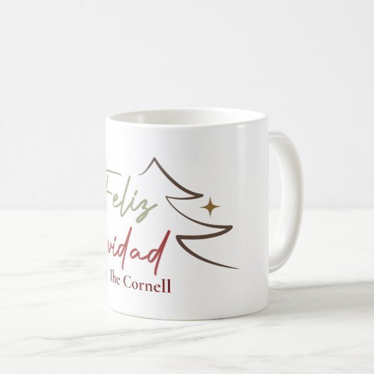 Feliz Navidad Coffee Mok (Voorkant rechts)