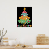 Feliz Navidad Colorful Xmas - Spaanse kerstmis Poster (Keuken)