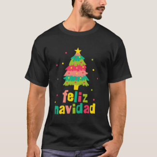 Feliz Navidad Colorful Xmas - Spaanse kerstmis T-shirt