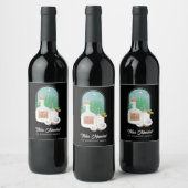 Feliz Navidad Coquito Food and Beverage Label Set Wijn Etiket (Flessen)