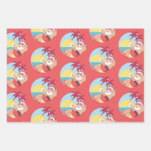 Feliz Navidad Coquito Santa Inpakpapier Vel (Voorkant)