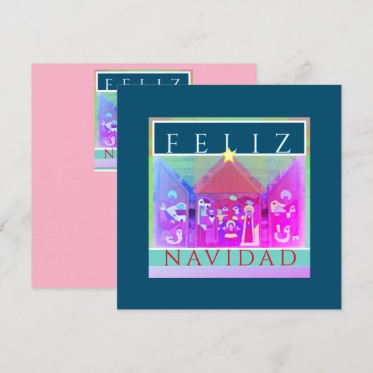 Feliz Navidad Creche Scene (Voorkant / Achterkant)