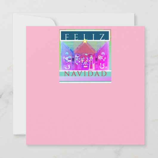 Feliz Navidad Creche Scene (Achterkant)