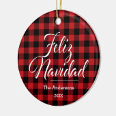 Feliz Navidad Custom Ceramic Ornament (Links)