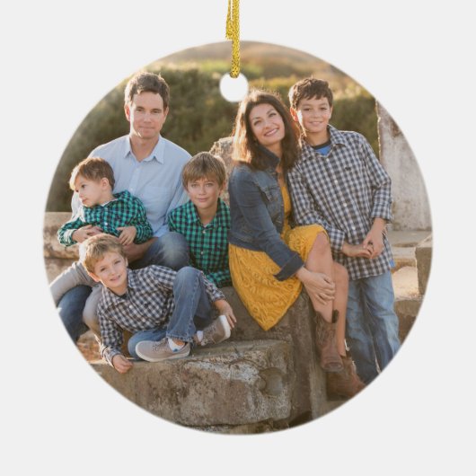 Feliz Navidad Custom Ceramic Ornament (Achterkant)