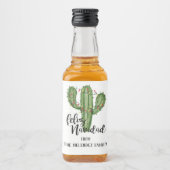 Feliz Navidad Custom Kerstmini Liquor Likeurfles Etiket (Voorkant)