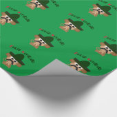 Feliz Navidad. Cute monkey Cadeaupapier (Hoek)