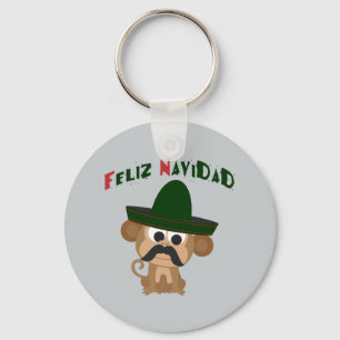 Feliz Navidad. Cute monkey Sleutelhanger