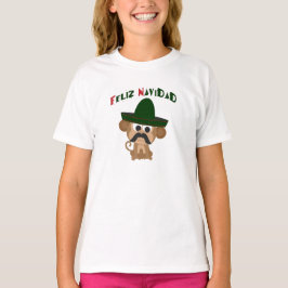 Feliz Navidad. Cute monkey T-shirt