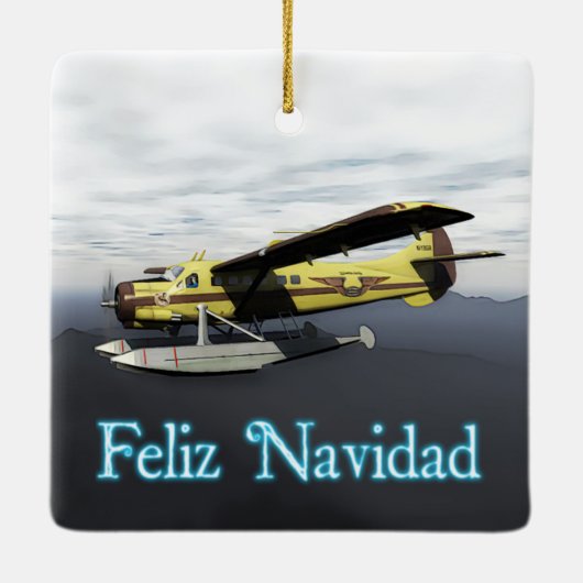 Feliz Navidad - de Havilland DH3-C Otter Keramisch Ornament (Achterkant)