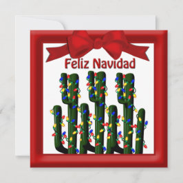 Feliz Navidad Desert Kerstmis Cactus Greeting Feestdagenkaart