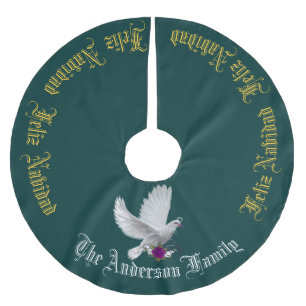 Feliz Navidad DOET UW FAMILIENAAM Boom Kerstboom Rok