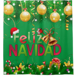 Feliz Navidad Douchegordijn