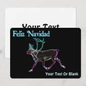 Feliz Navidad - Electric Cariou Feestdagenkaart (Voorkant / Achterkant)