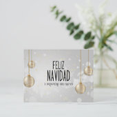 Feliz Navidad elegant design Briefkaart (Staand voorkant)