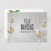Feliz Navidad elegant design Briefkaart (Voorkant / Achterkant)