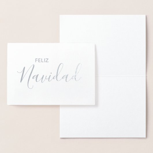Feliz Navidad Elegant Spanish Merry kerst Folie Kaarten (Display)