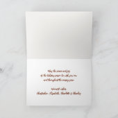 Feliz Navidad Elegante Bomen Sneeuw Kerst- Custom Feestdagen Kaart (Binnen)