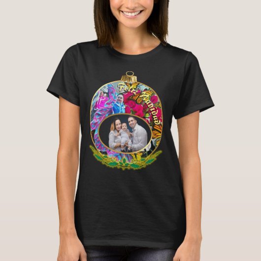 Feliz Navidad Familie Dansen Vlinders PV01 T-shirt (Voorkant)