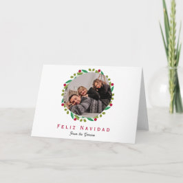 Feliz Navidad Familie Foto Vakantie Kaart