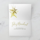 Feliz Navidad Family Foto Parol Spaans Kaart (Binnen)