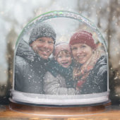 Feliz Navidad Family Photo Name Holiday Sneeuwbol