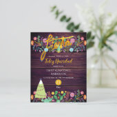 Feliz Navidad Feest Paars Gouden Budget Cactussen (Staand voorkant)