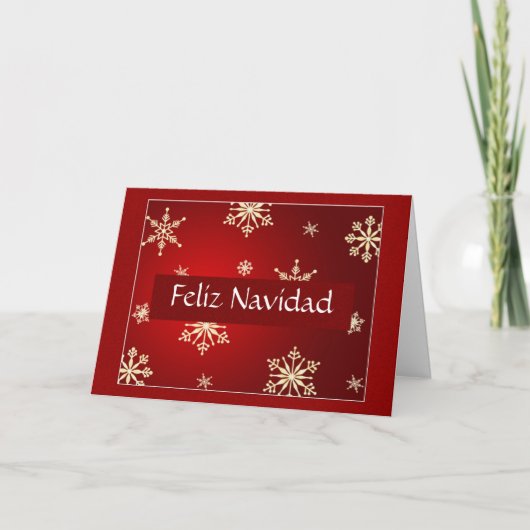 Feliz Navidad  Feestdagen Kaart (Voorkant)