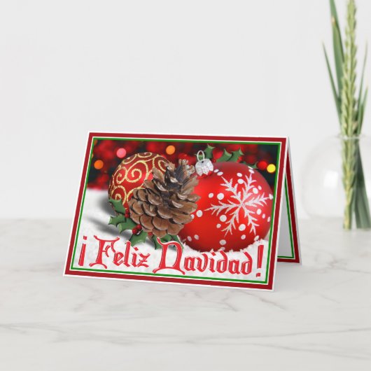 Feliz Navidad Feestdagen Kaart (Voorkant)