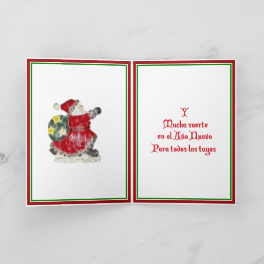 Feliz Navidad Feestdagen Kaart (Binnen)