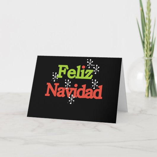 Feliz Navidad Feestdagen Kaart (Voorkant)