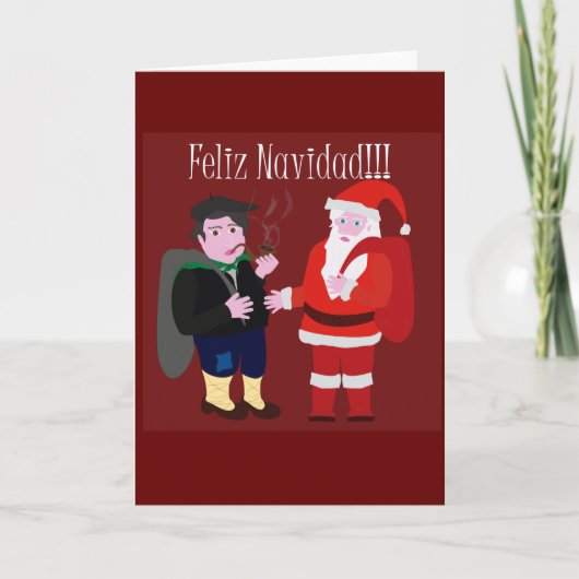 Feliz Navidad Feestdagen Kaart (Voorkant)
