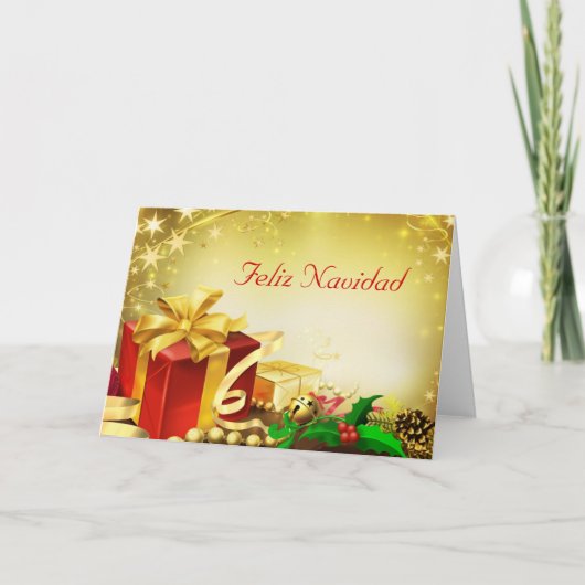 Feliz Navidad Feestdagen Kaart (Voorkant)