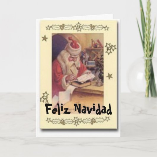 Feliz Navidad Feestdagen Kaart (Voorkant)