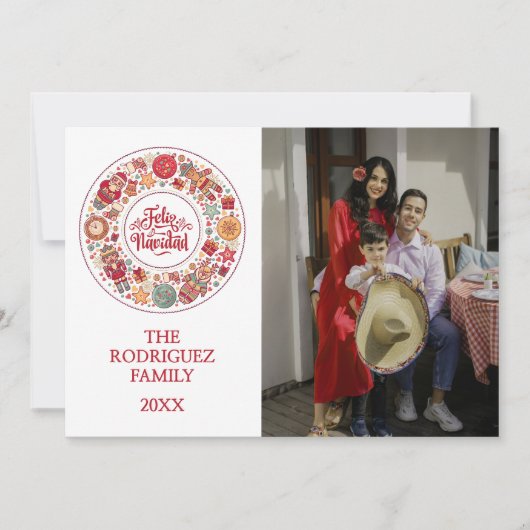 Feliz Navidad Feestdagenkaart (Voorkant)