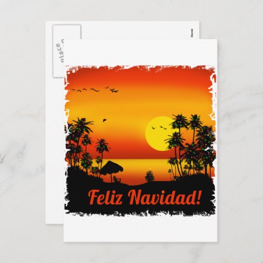 feliz Navidad Feestdagenkaart (Voorkant / Achterkant)