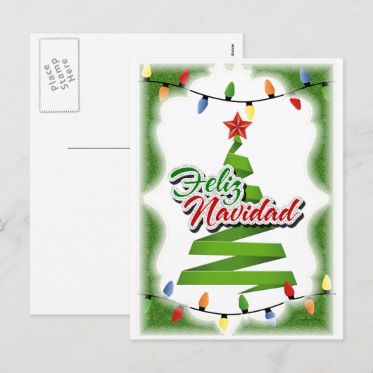 Feliz Navidad Feestdagenkaart (Voorkant / Achterkant)